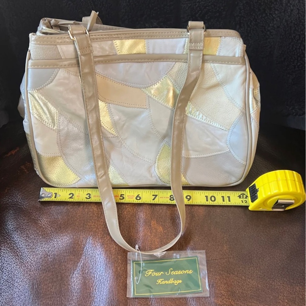 VINTAGE Four Seasons Lambskin Patchwork Purse NWT